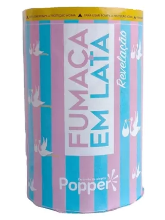Popper Fumaca Em Lata Revelacao Rosa