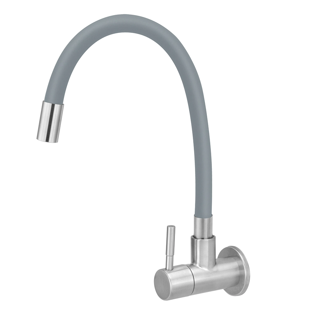 Torneira De Cozinha Inox Parede Flexível Gourmet Cinza/gray