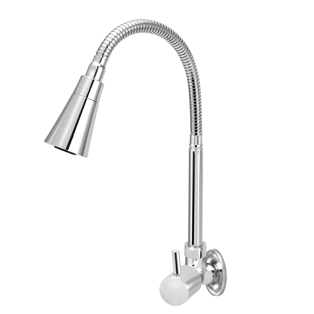Torneira Cozinha De Parede Tubo Gourmet Cone Duplo Jato 1/4v