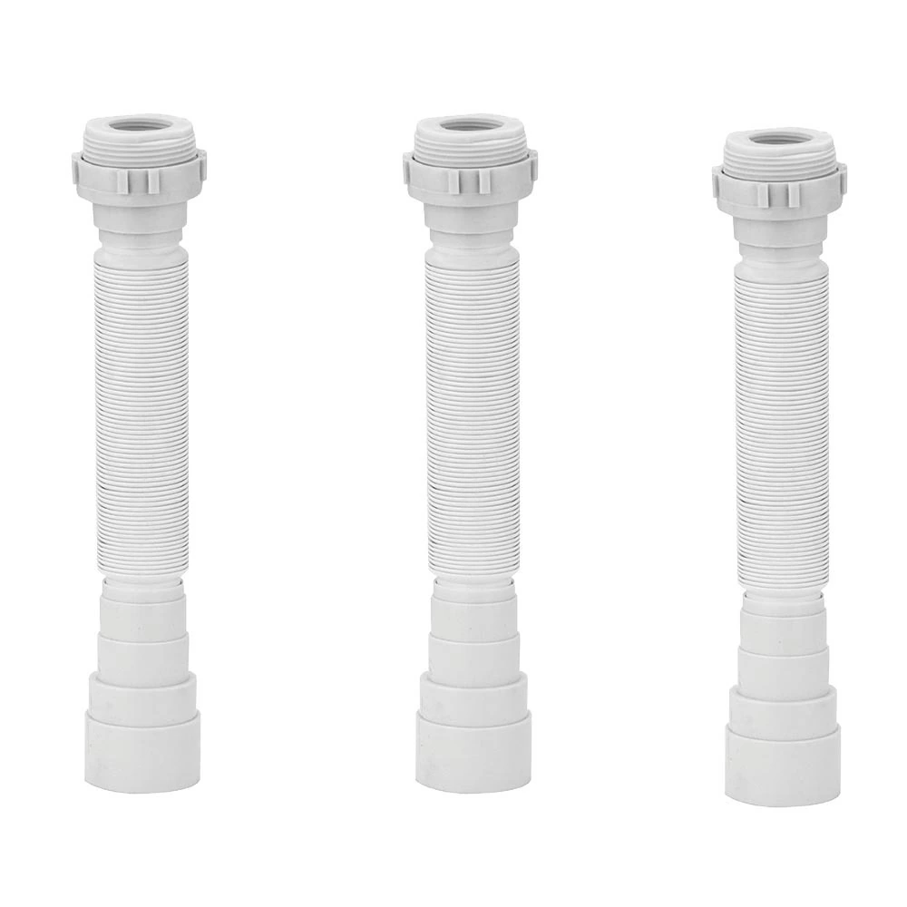 Kit 3 Sifão Sanfonado/extensivo Universal Abs Branco