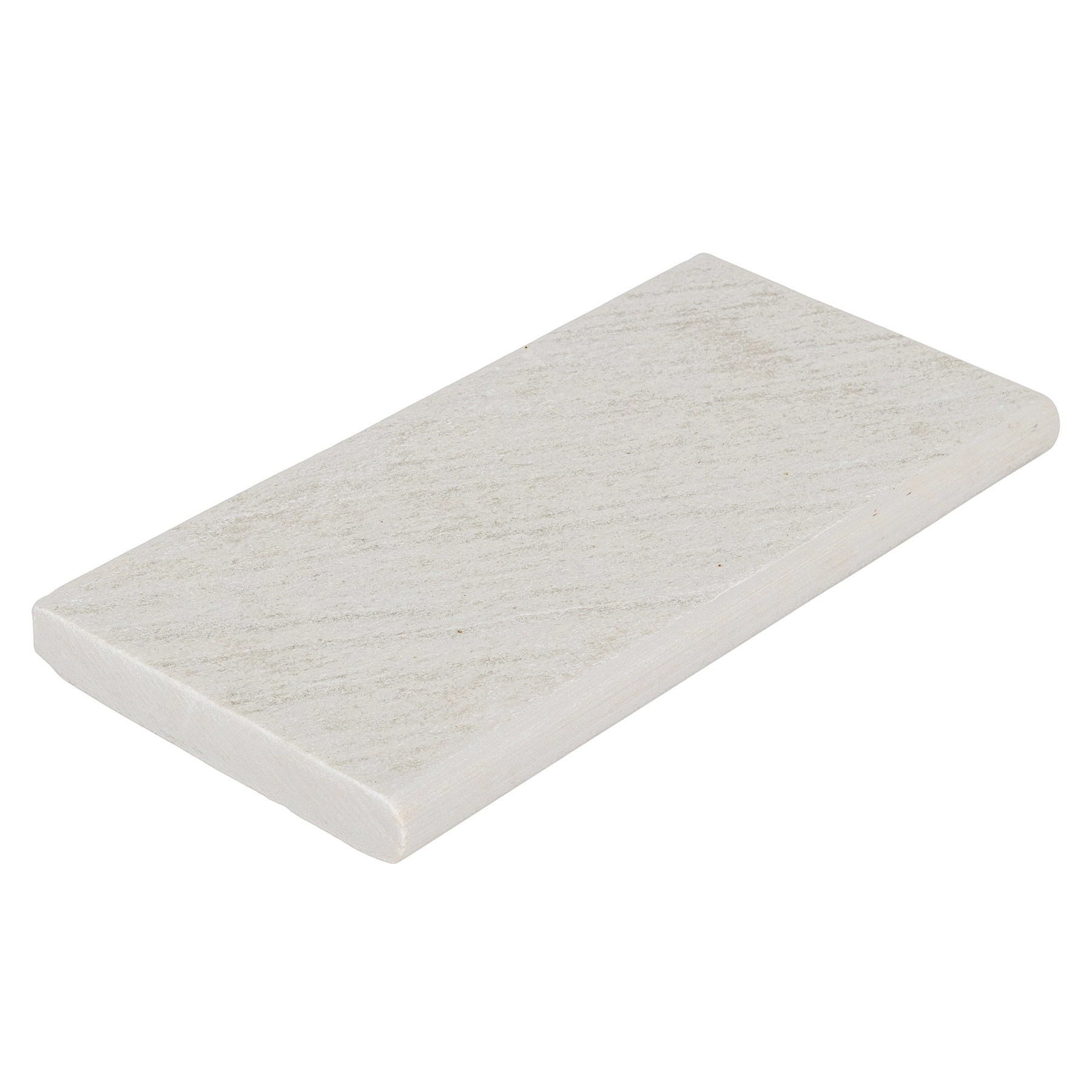 Borda para Piscina Natural Quartzito Borda Arredondada Bold Branco 18x37x2cm São Tomé