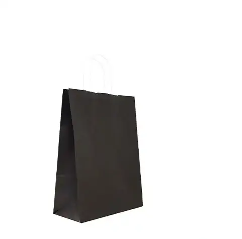 Sacola Papel C/ Alca Preta Pp 15x19x8cm Jr Embalagens