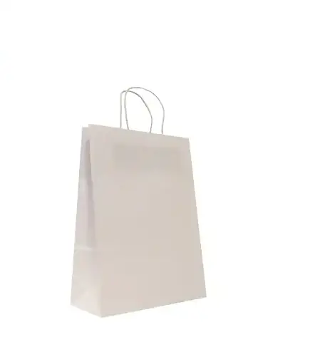 Sacola Papel C/ Alca Branca Pp 15x19x8cm Jr Embalagens