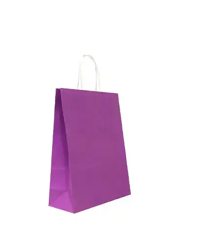 Sacola Papel C/ Alca Roxo Pp 15x19x8cm Jr Embalagens