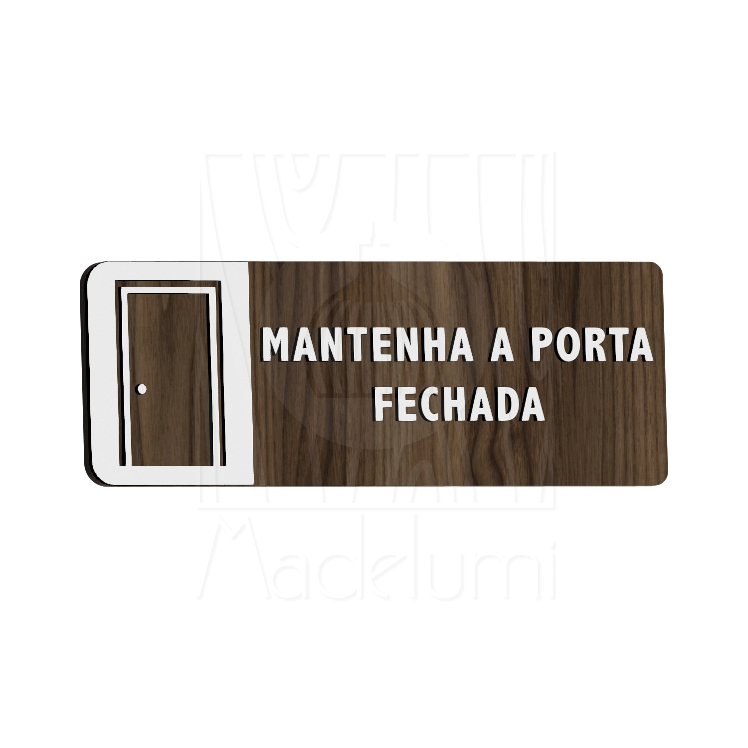 Placa Sinalização Sala Mantenha A Porta Fechada Porta Parede