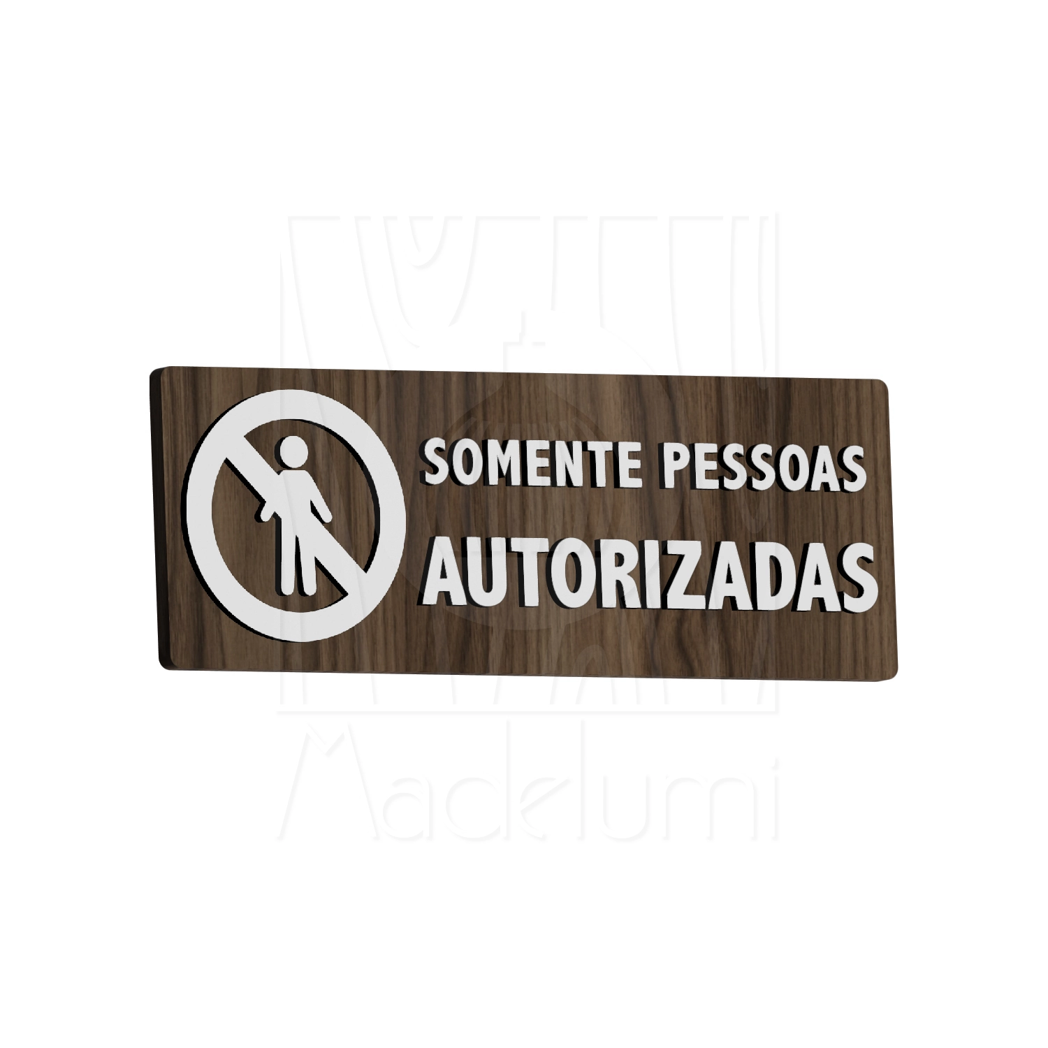 Placa Sinalização Somente Pessoas Autorizadas Indicativa