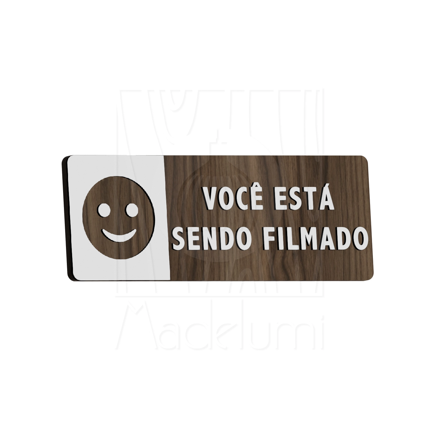 Placa Sinalização Sorria Você Está Sendo Filmado Aviso