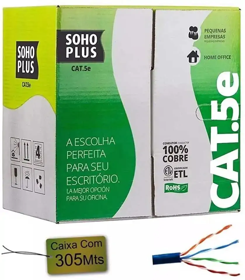 Cabo Lan Cat 5e 4p Cmx 24awgx Az Rohs