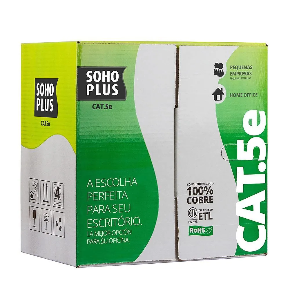 Cabo De Rede Furukawa Sohoplus Cat5 Cinza 24awg 305 Metros Cmx