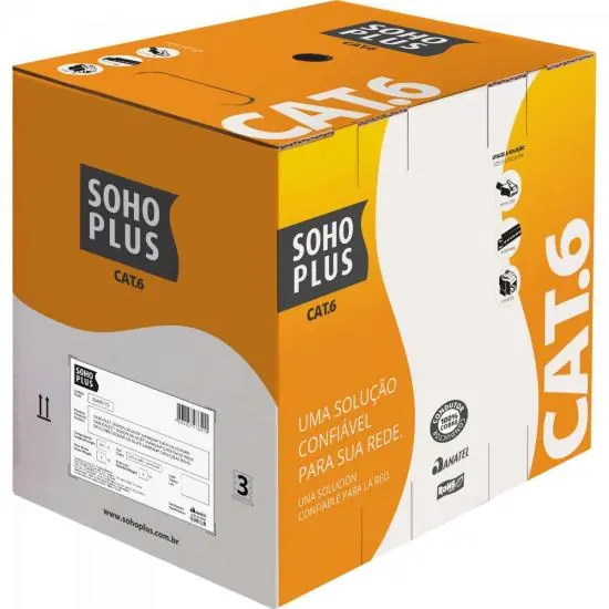 Cabo Lan Cat 6 4p Cmx 24awg Az Rohs