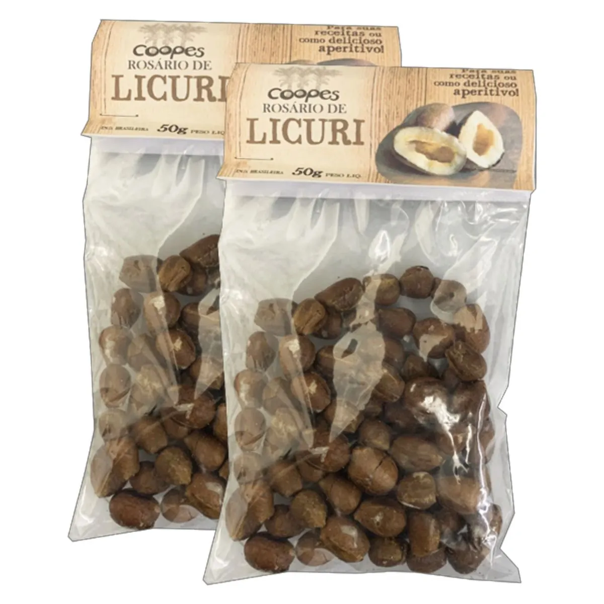 Kit 2X: Rosário de Amêndoa de Licuri Natural Licurizeiro 50g