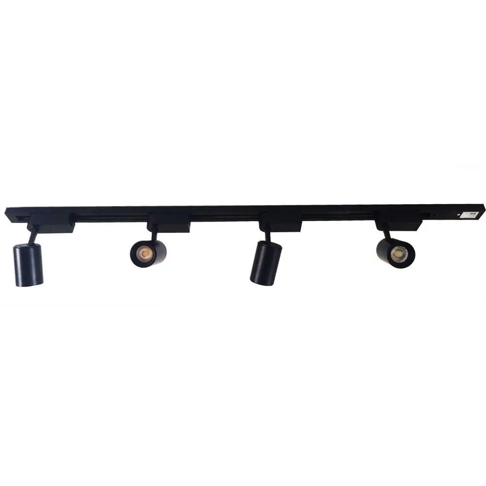 Trilho Eletrificado 2m + 5 Spot Led 7w 6000k Bivolt Preto