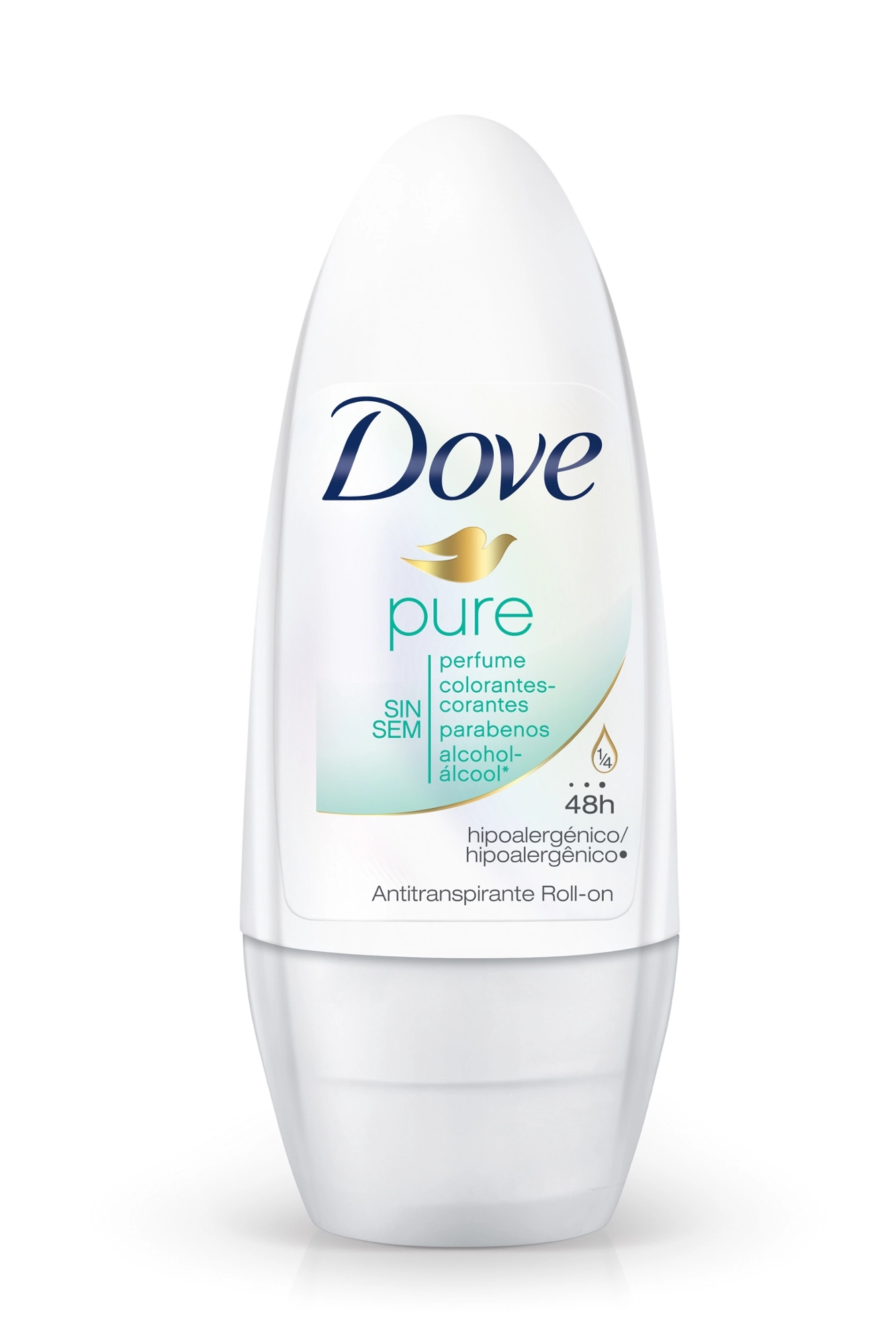 Desodorante Antitranspirante Roll On Dove Pure 50ml