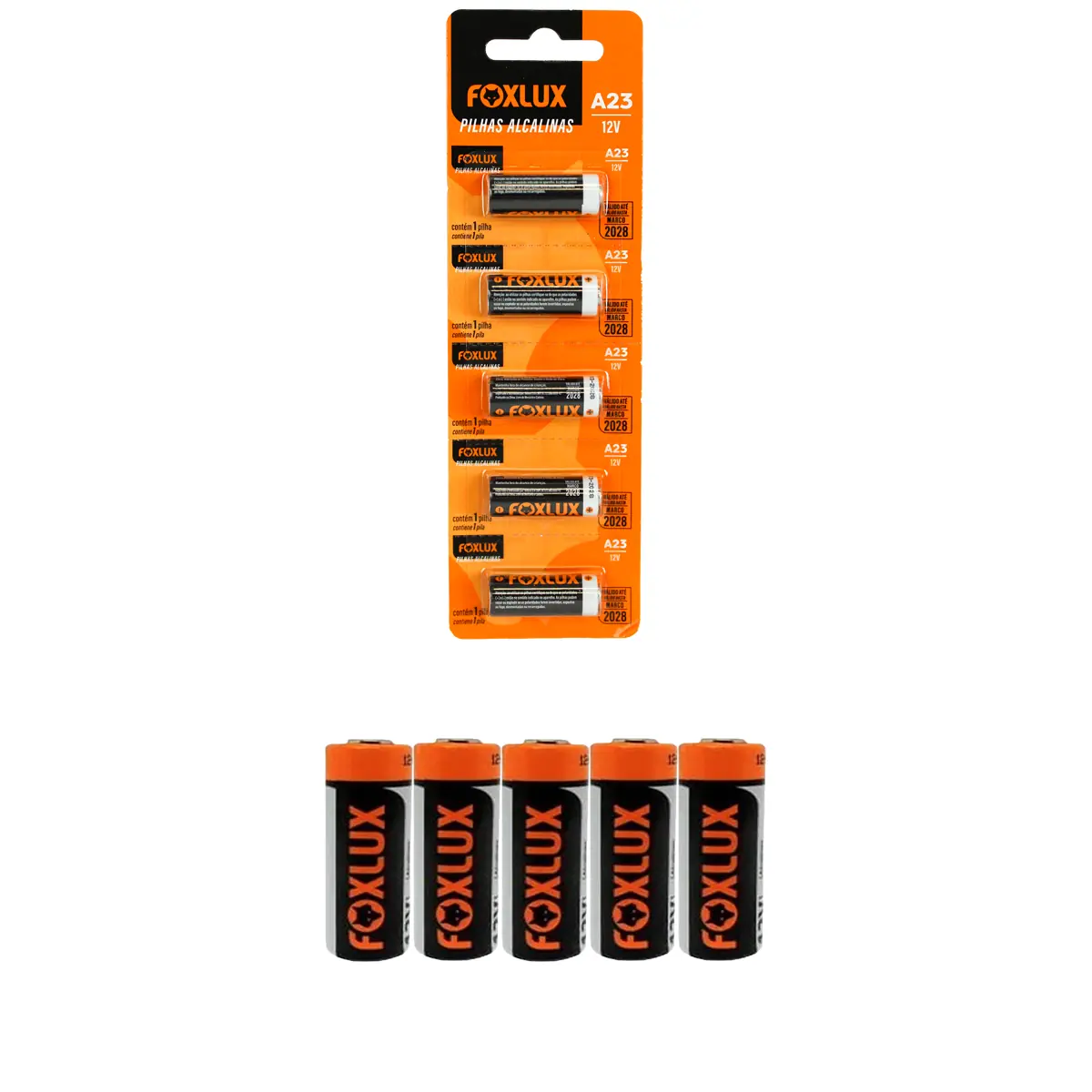 Kit 10 Pilha Alcalina Foxlux A23 12v