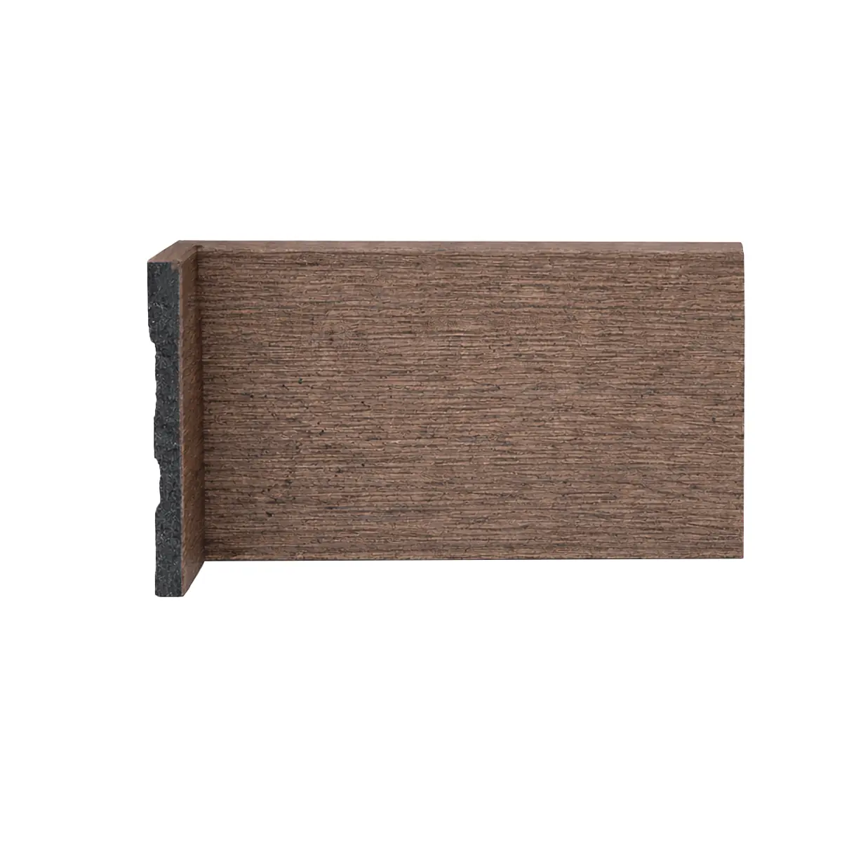 Rodapé Alto Relevo Poliestireno Liso 10 x 1 x 200 (cm) - Nogueira