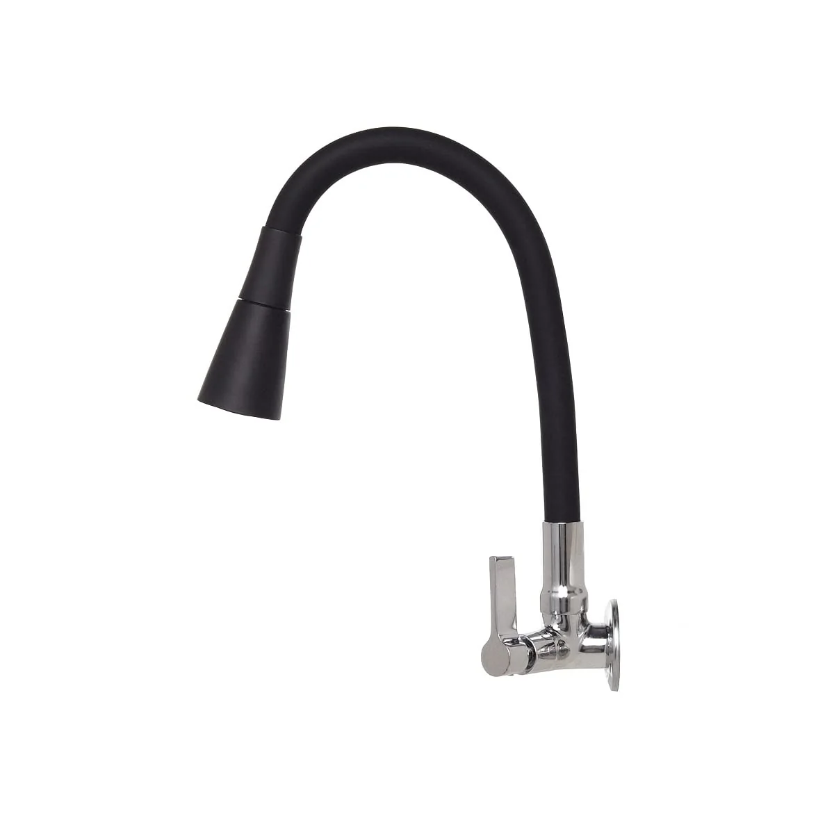 Torneira De Cozinha Cone Preto/black C-70 Gourmet