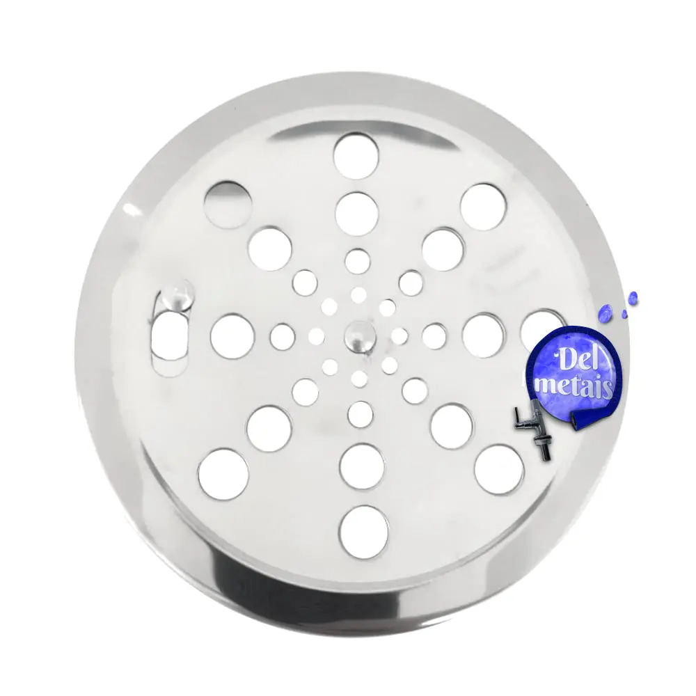 Ralo Grelha Tampa em Aço Inox Redonda 15 x 15 Para Box de Banheiros S/ Caixilho