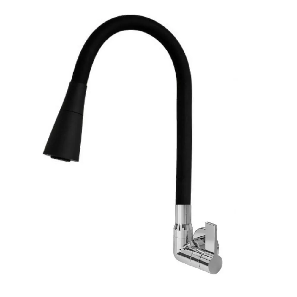 Torneira Cozinha Parede Gourmet Flexível 1/4 De Volta Com Chuveirinho -c70 Del Metais