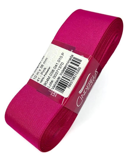 Fita Gorgurao Liso10 Mt/38 Mm/pink