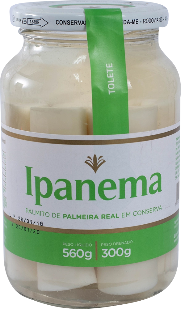 Palmito Ipanema 300g Palmeira Inteiro