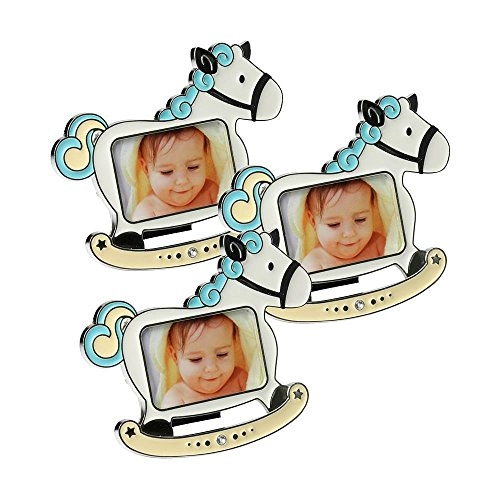 Porta Retrato Dynasty Cavalo Azul 8x5cm