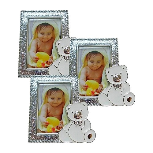 Porta Retrato Dynasty Bco Gliter Urso