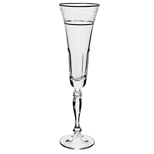 Jg.6 Tacas Champanhe Bohemia Cristal V.decor