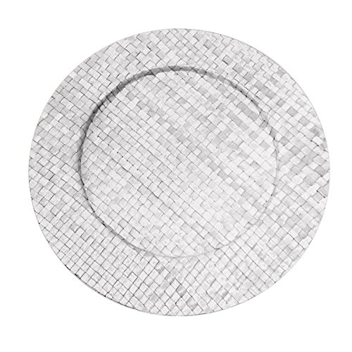 Sousplat Rattan Full Fit 33cm Pandanus Branco