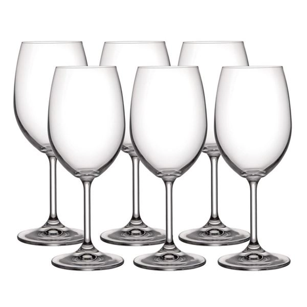 Jg.6 Tacas Bohemia 350ml Vinho Branco Anna Cristal