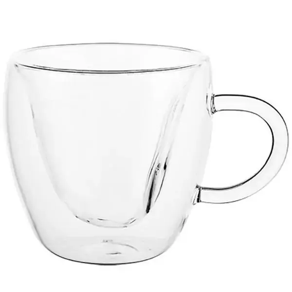 Conjunto de Xicaras Coraçao Parede Dupla Borossilicato 150ML 2 Peças DYNASTY 26672