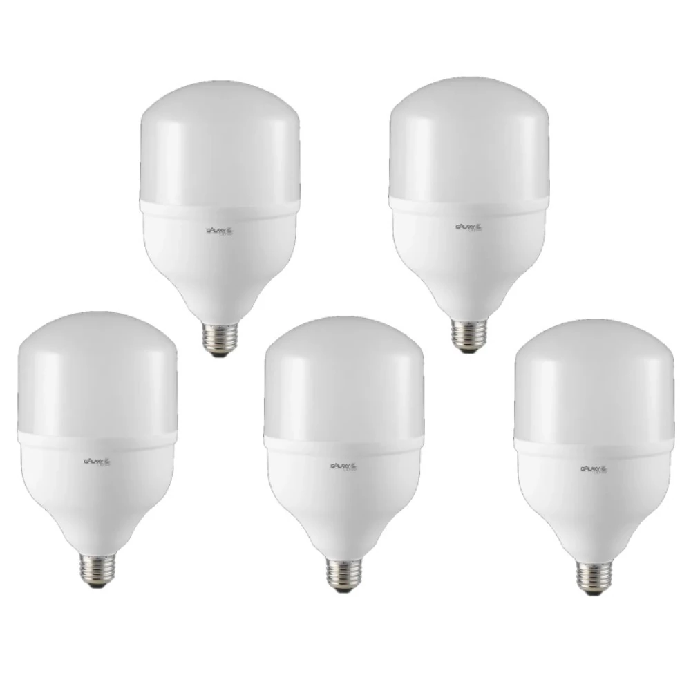 Kit 5 Lâmpada Bivolt Bulbo Led E27 Luz Branco Frio 6500k 30w