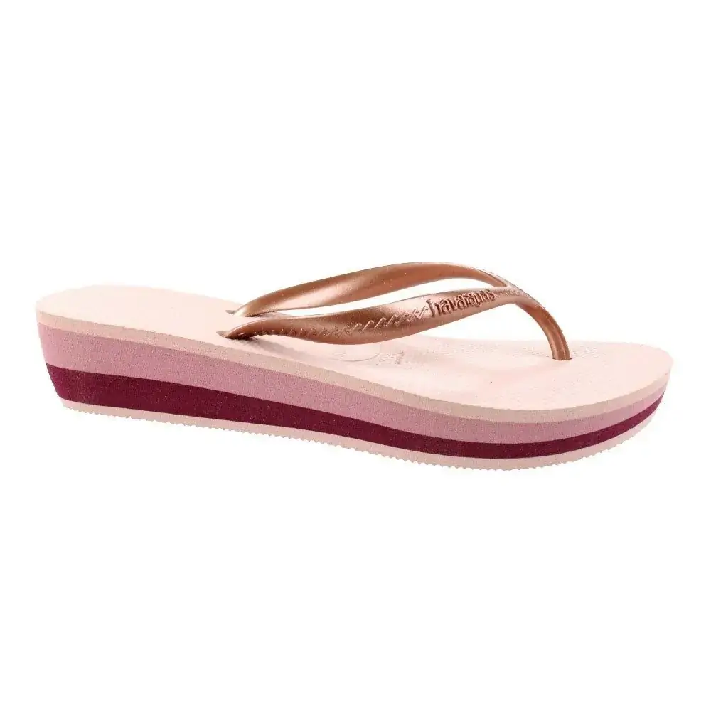 7000301 Sandalias Havaianas High Light Gd Hf1 Sandalias Havaianas High Light Rosa Ballet/ Dourado Bl