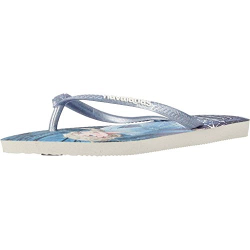 7010594 Sandalias Havaianas K.slim Frozen Gd I0 Sandalias Havaianas Kids Slim Frozen Fc Branco/floco