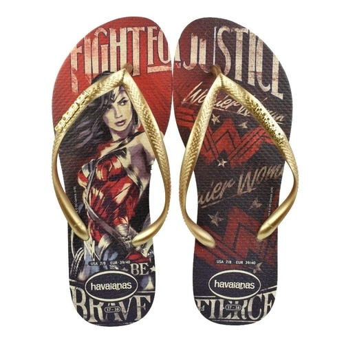 7010080 Sandalias Havaianas Slim Heroinas Gd F0 Sandalias Havaianas Slim Heroinas Fc Bege Palha/verm