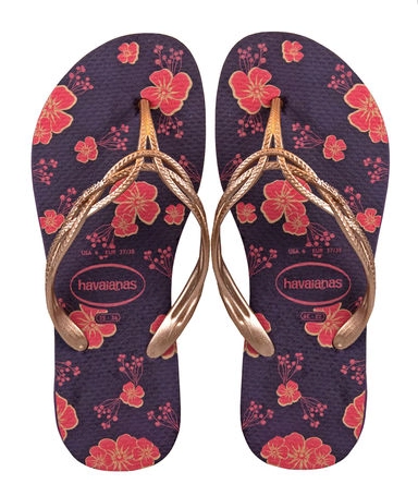 Chinelo Ad Havaianas Flash Sweet Flores 2967md Berinjela