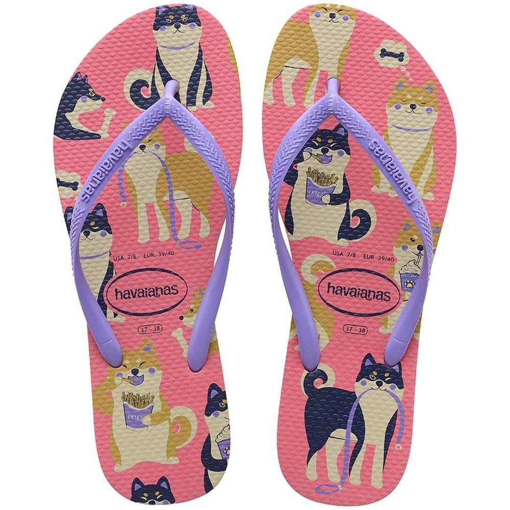7009067 Sandalias Havaianas Sl Pets Gd F0 Sandalias Havaianas Slim Pets Fc Rosa Porcelana