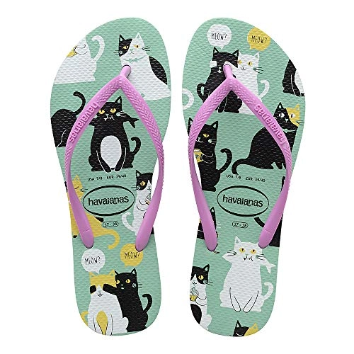 7009067 Sandalias Havaianas Sl Pets Gd F0 Sandalias Havaianas Slim Pets Fc Verde Orvalho