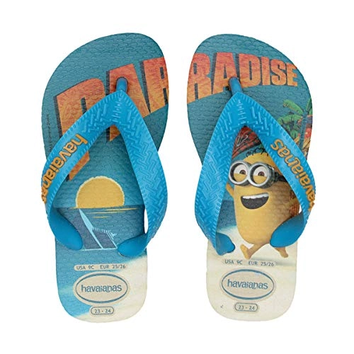 7009428 Sandalias Havaianas Minions Gd I80 Sandalias Havaianas Minions Fc Bege Palha/turquesa
