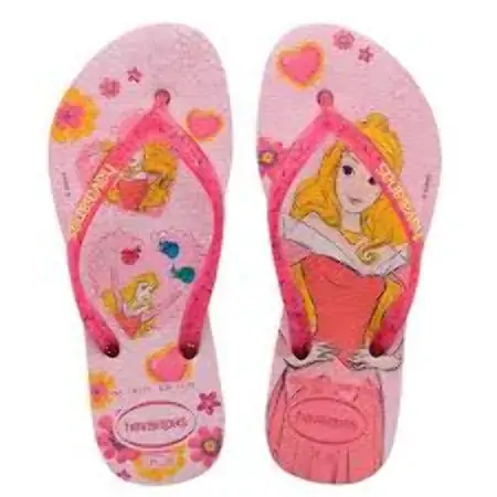 7007018 Sandalias Havaianas Kds Slim Princess Gd J2 Sandalias Havaianas Kids Slim Princess Rosa