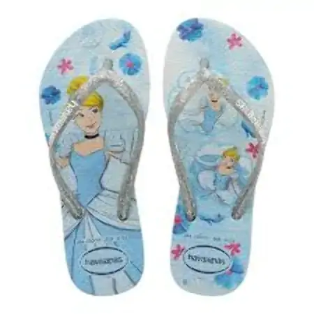 7007018 Sandalias Havaianas Kds Slim Princess Gd J2 Sandalias Havaianas Kids Slim Princess Branco/al