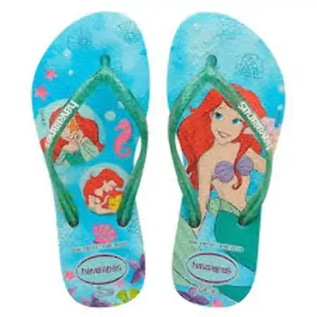 7007018 Sandalias Havaianas Kds Slim Princess Gd J2 Sandalias Havaianas Kids Slim Princess Branco/ve