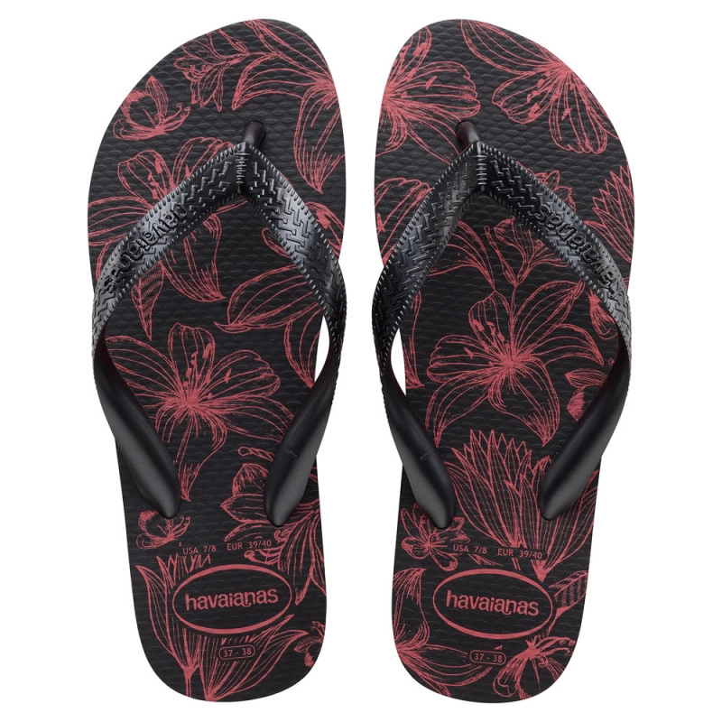 7011569 Sandalias Havaianas Color Floral Gd F0 Sandalias Havaianas Color Floral Fc Preto