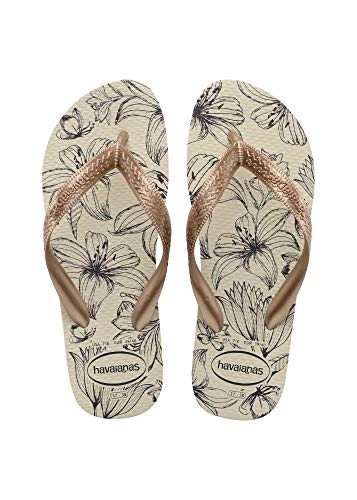 7011569 Sandalias Havaianas Color Floral Gd F0 Sandalias Havaianas Color Floral Fc Bege Palha/rose G