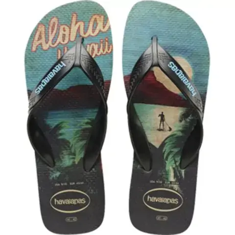 7000047 Sandalias Havaianas Surf Gd M4 Sandalias Havaianas Surf Fc Preto/preto/turquesa