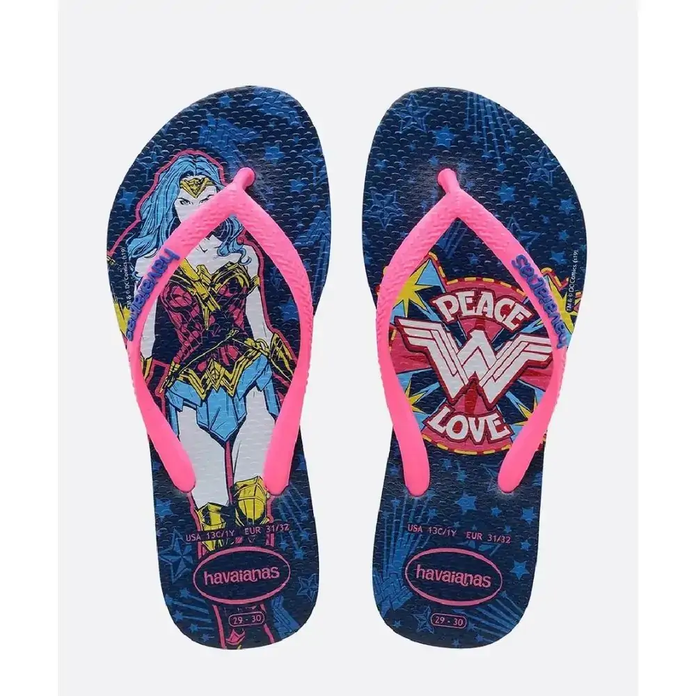 Sandalia Havaianas Kids Sl Wonder Woman 27/28 Az.est.