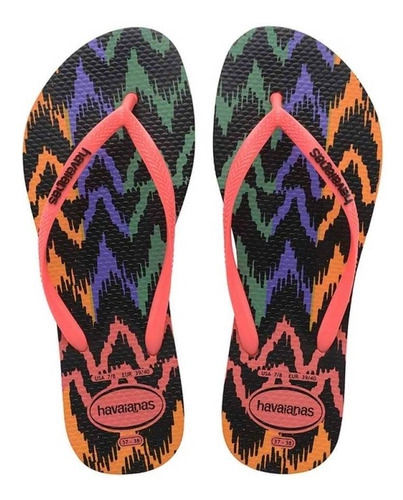 Chinelo Ad Havaianas Slim Tribal Coralnew 6024