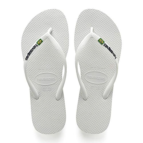 Chinelo Hav Slim Brasil Branco 35/36