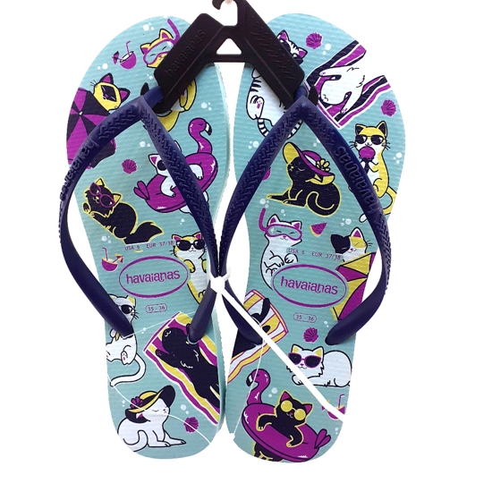 Sand Havaianas Slim Pets Azul Ceu