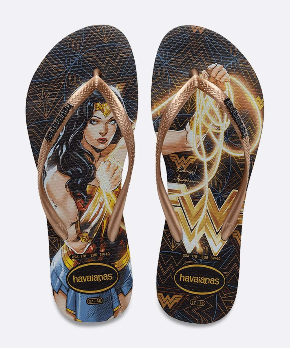 Chinelo Havaianas Slim Heroinas Pto 0090md