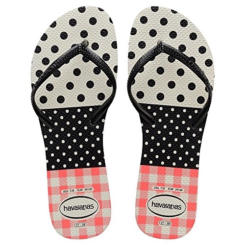 Chinelo Havaiana Flat Mix 35/6 Branco/preto